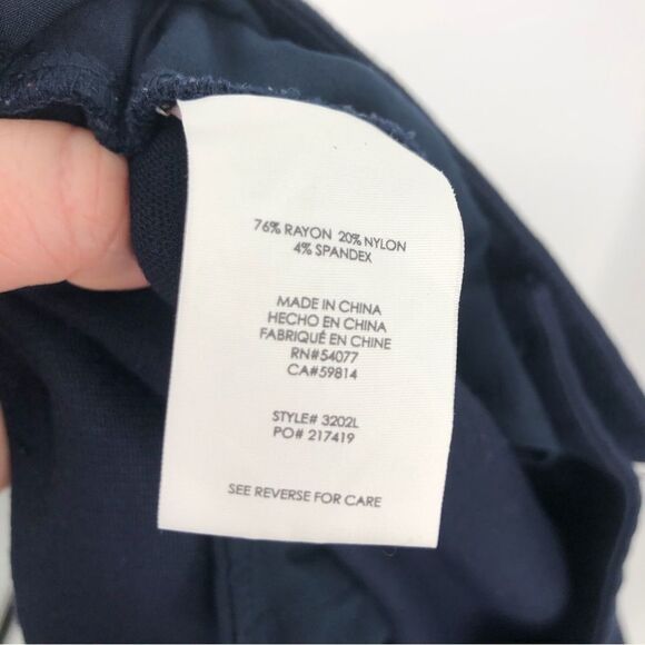 Cabi Trousers Womens 10 Navy Blue Top Notch Trouser‎ Pants Style 3202L Office - Picture 10 of 11